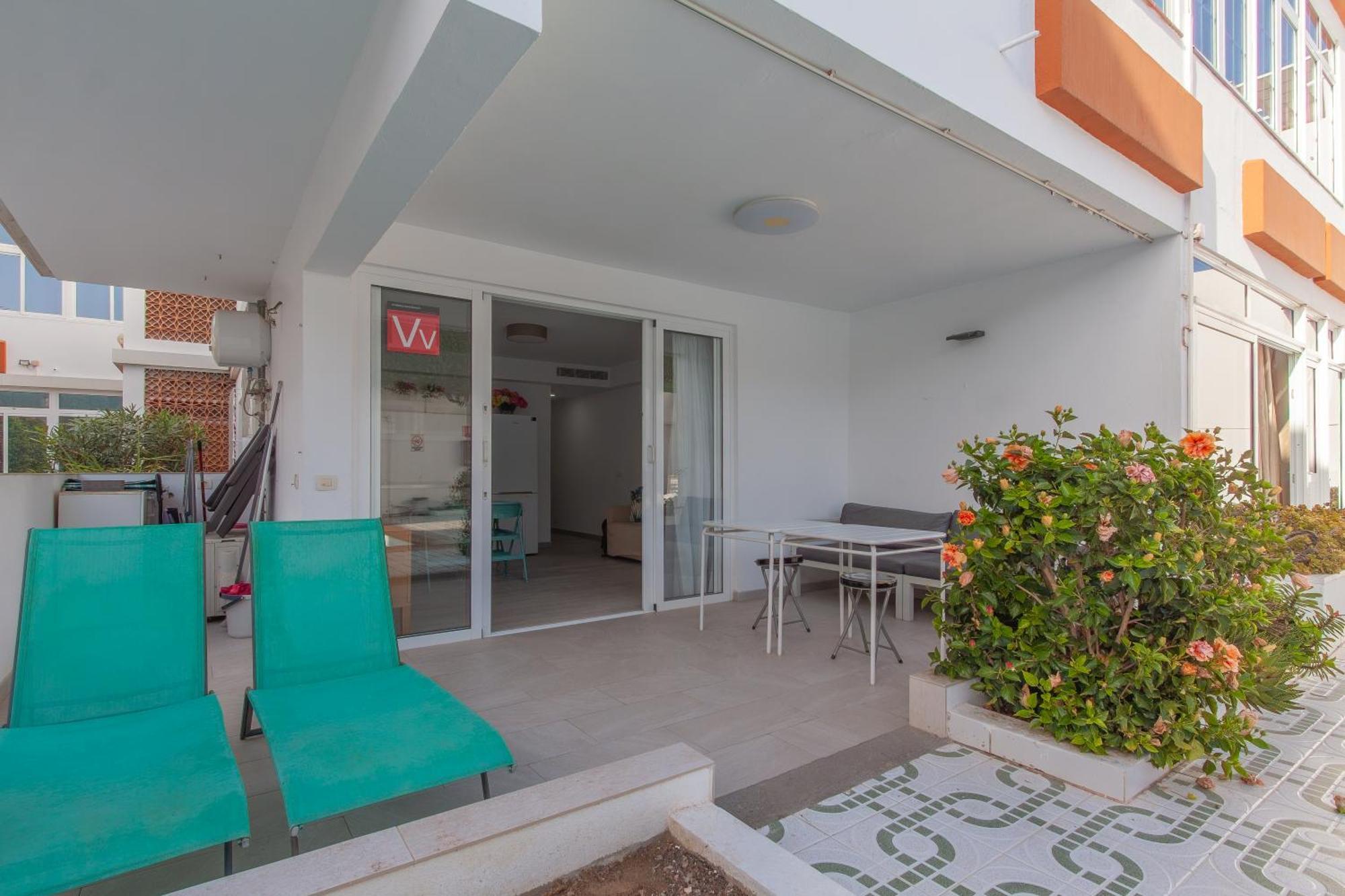 Apartamento Con Terraza Y Piscina En Playa Del Ing 플라야 델 잉글스 외부 사진
