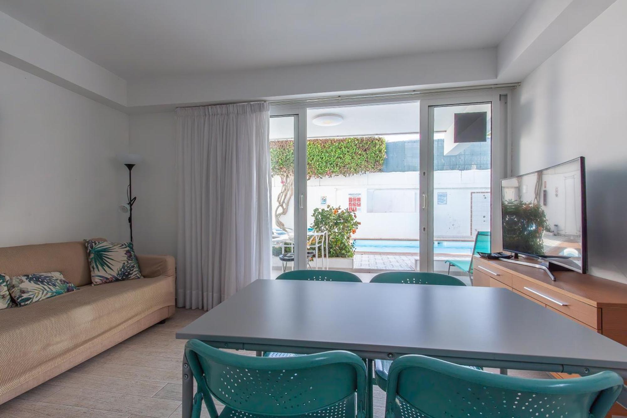 Apartamento Con Terraza Y Piscina En Playa Del Ing 플라야 델 잉글스 외부 사진